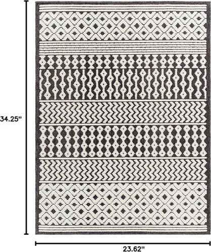 Miniatura 2 de Surya Cottage Lyna Alfombra lavable, 2' x 2'10" (2' x 3'), carbón