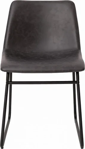 Miniatura 9 de Flash Furniture Butler LeatherSoft - Juego de 2 sillas de altura para mesa de comedor de 18 pulgadas, estilo moderno de mediados de siglo