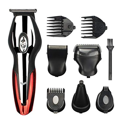 Cortadora de barba inalámbrica, recortadora de pelo para hombres, impermeable, para cuerpo, bigote, nariz, oído, corte facial, afeitadora eléctrica