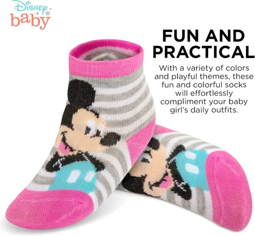 Miniatura 8 de Disney baby-boys Baby Girls & Boys Minnie Mouse, Mickey Mouse, Baby Shark, Justice League 10-pack Infant Sock 0-24 Months