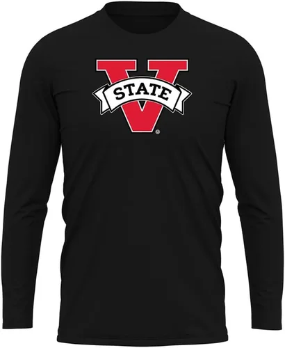 Miniatura 73 de Camisa deportiva de manga larga oficial de la NCAA Collegiate para hombre, colección negra con logotipo primario