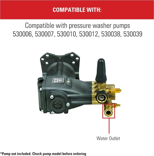 Miniatura 3 de Simpson Cleaning 7110331 - Kit de salida de agua de repuesto para bombas de hidrolavadora AAA, color dorado