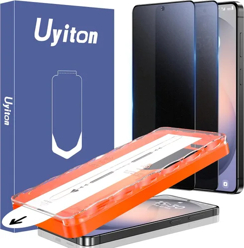 Miniatura 26 de Uyiton UnBreak-Glass - Protector de pantalla de privacidad para Samsung Galaxy S25 Ultra, soporte ultrasónico de huellas dactilares, marco de Negro