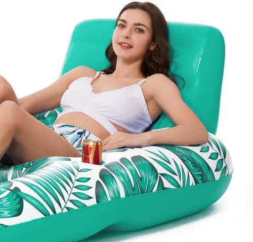 Miniatura 7 de Jasonwell Flotador Inflable para Piscina para Adultos - Flotadores de Piscina Tumbona Flotadores Balsa Silla Flotante para Piscina de Lago