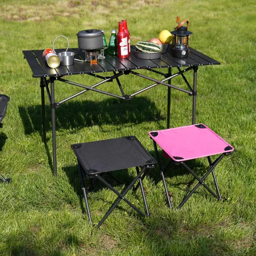 Miniatura 7 de Opliy Taburete de camping 2 unidades, taburete plegable portátil de 13 pulgadas para jardinería al aire libre y playa, senderismo y pesca, taburete