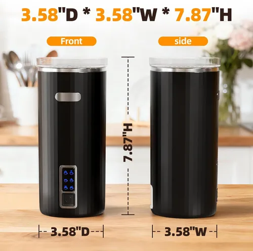 Miniatura 6 de Electactic Espumador de leche, vaporizador de leche eléctrico 6 en 1, máquina automática de espuma fría y cálida de 8.5 onzas líquidas y calentador