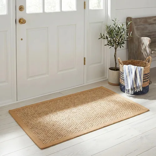 Miniatura 27 de SAFAVIEH Alfombra de área 2x3 - Colección de fibra natural - Chocolate, sisal, diseño tejido con borde (NF525D)