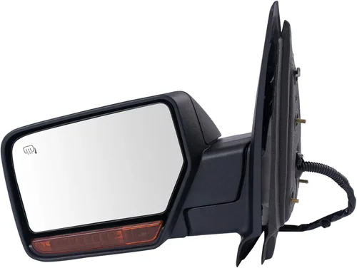 Miniatura 163 de TRQ Espejo plegable con calefacción eléctrica del lado del conductor con indicador de punto ciego pintura a juego negro liso compatible con Kia
