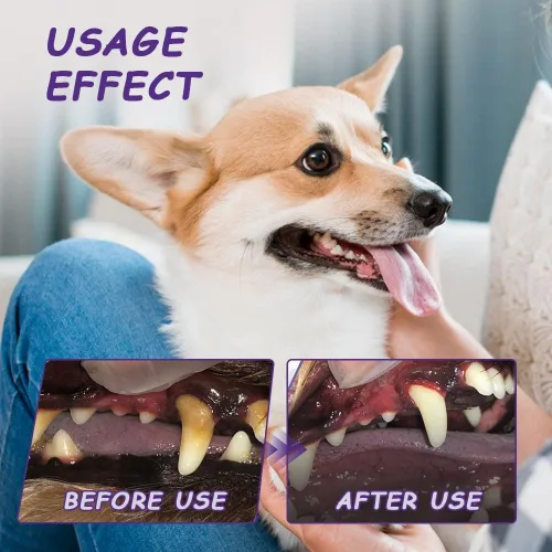 Miniatura 5 de Cepillo de dientes para mascotas, limpiador de dientes y aliento más fresco, gel de reparación oral para mascotas, gel de blanqueamiento