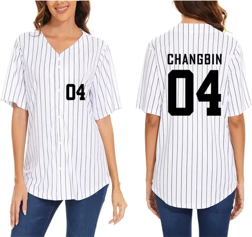 Miniatura 9 de DHSPKN Stray Kids Domin ATE Album Merch Rockstar 8th Baseball Shirt Felix Jisung Hyunjin Minho Bangchan Changbin Concerts Tee Unisex Tops