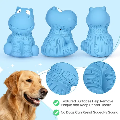 Miniatura 4 de petizer Juguete chirriante indestructible para perros masticadores agresivos, duradero, juguete de látex natural para perros pequeños, medianos