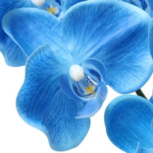 Miniatura 5 de Htmeing Flores artificiales de Phalaenopsis de 38 pulgadas, ramas de tacto real (no seda), flores de orquídeas para decoración de hogar, oficina