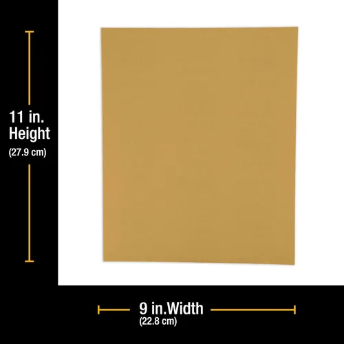 Miniatura 2 de Dura-Gold Hojas de papel de lija dorado prémium de 9 x 11 pulgadas, grano 800 (caja de 10) – carpintería para muebles de madera, pintura automotriz