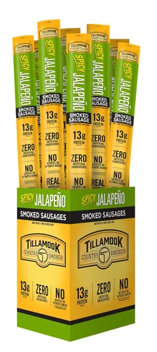 Miniatura 9 de Tillamook Country Smoker Salchichas ahumadas de madera dura, salchicha de cazador, 1.44 onzas, 24