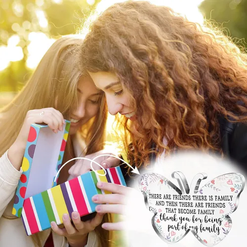 Miniatura 4 de Regalo de amistad navideño para mujeres y niñas, regalo de despedida, regalo de cumpleaños para mejores amigas, placa acrílica para amigos, regalo