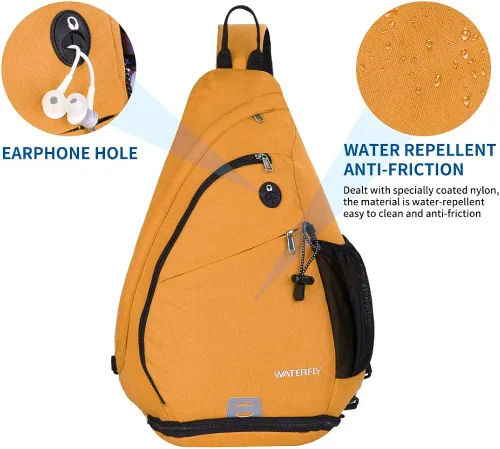 Miniatura 4 de WATERFLY - Mochila casual tipo bandolera, para llevar en el pecho