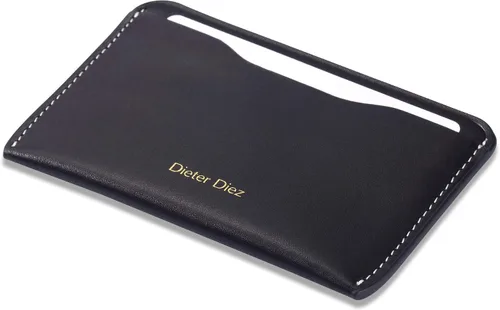 Miniatura 2 de HISCOW Tarjetero plegable delgado minimalista - piel de becerro italiana (negro)