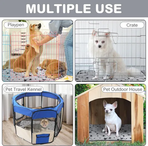 Miniatura 4 de Namalu Paquete de 4 Camas Autocalentables para Gatos, Alfombrilla Autocalentable para Gatos con Patrón de Estrella, Almohadilla Suave para Jaula