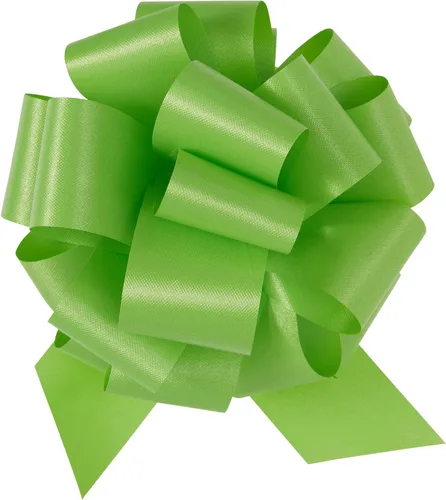 Berwick The Perfect Bow Pull Ribbon, tamaño acabado de 5.5 pulgadas con 20 bucles, verde cítrico, 50 piezas
