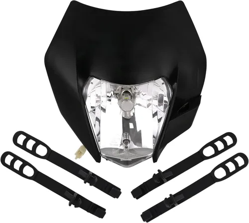 Miniatura 6 de AnXin Faro delantero universal para motocicleta SX SXF XC XCW EXC XCF CRF YZF KLX RMZ TX 50 85 125 150 250 300 350 450 500 525 Enduro Supermoto negro
