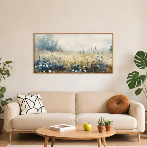 Miniatura 10 de Celestdeco Juego de arte de pared en lienzo abstracto y neutro grande con marco naranja, moderno y minimalista para pared, diseño geométrico bohemio