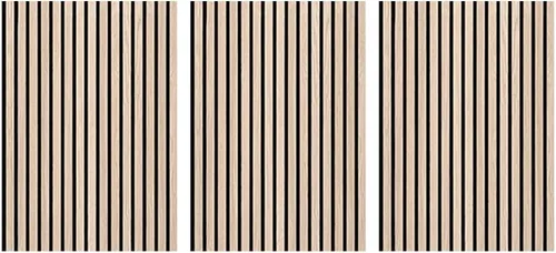 Miniatura 10 de Paneles acústicos de pared acústicos, paneles grandes insonorizados, panel de absorción de sonido acanalado 3D con acabado de madera, tratamiento