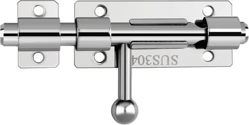 Miniatura 10 de Pestillo de cerrojo de barril, cerradura deslizante de 4.2 pulgadas, pestillo de cerrojo deslizante de acero inoxidable SUS304 con orificio