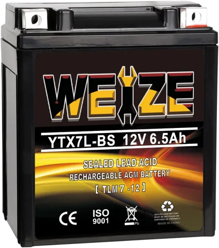 Miniatura 24 de Weize YTX20L-BS - Batería de alto rendimiento para deportes de potencia - Sellada, libre de mantenimiento, AGM para motocicleta, ATV, UTV, moto