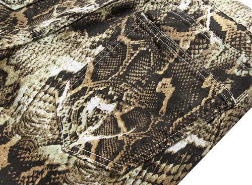 Miniatura 115 de Baylvn - Pantalones de mezclilla entallados y estampados para hombre con corte recto