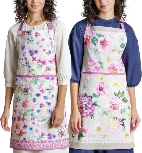 Miniatura 19 de Maison d' Hermine Delantal 100% de algodón para mujeres con bolsillo de cocina delantal de chef para hombres para cocinar primavera verano 001