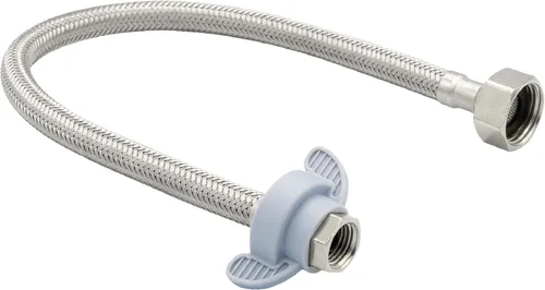 LUXE Bidet Manguera de agua fría de 1/2" x 1/4" x 15" para bidés, metal trenzado, solo compatible con accesorios de bidé de la serie NEO