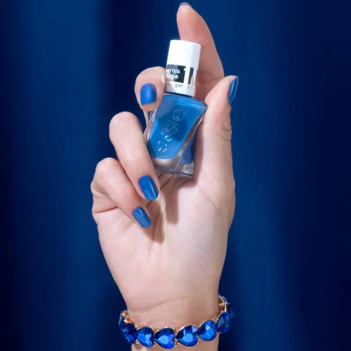 Miniatura 4 de essie gel couture, Esmalte de uñas de larga duración, vegano, Be Dazzled, Blue, Statement Peace, 0.46 onzas líquidas