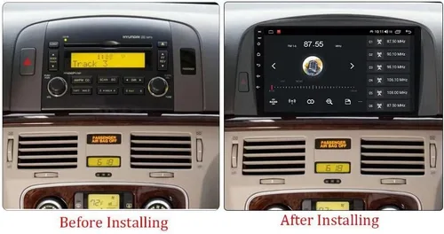 Miniatura 2 de Radio estéreo Android 13 para coche Hyundai Sonata NF 2004-2008, Biorunn 9 pulgadas GPS inalámbrico con cable Car-Play Android Auto IPS pantalla