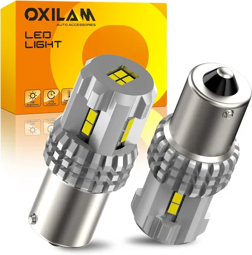 Miniatura 8 de OXILAM 1157 Bombillas LED de freno de 3000 lúmenes, extremadamente brillantes, 2057 7528 7507 BAY15D 1157, bombillas LED para luces traseras, luces