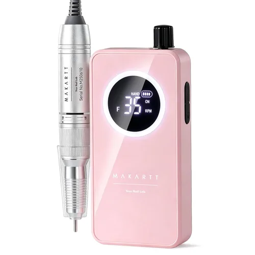 Miniatura 12 de Makartt Lima Profesional de Uñas - Lima de uñas eléctrica de 35000RPM con motor sin núcleo de 60W, lima E recargable de escritorio y portátil 2 en 1