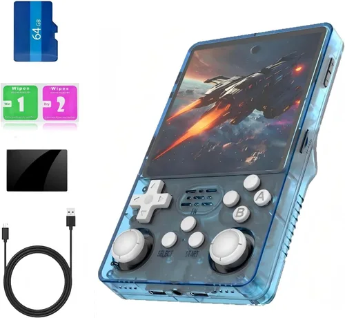 Miniatura 12 de R36plus - Consola de juegos portátil, consola de juegos retro portátil con pantalla IPS de 4.0 pulgadas, 64 GB, más de 15000 juegos preinstalados