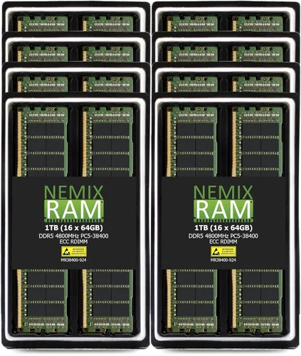Miniatura 24 de NEMIX RAM Kit de memoria de servidor registrado DDR5 4800MHZ PC5-38400 1Rx4 1.1V CL40 288-PIN ECC RDIMM compatible con ASUS 2U4N Servidor