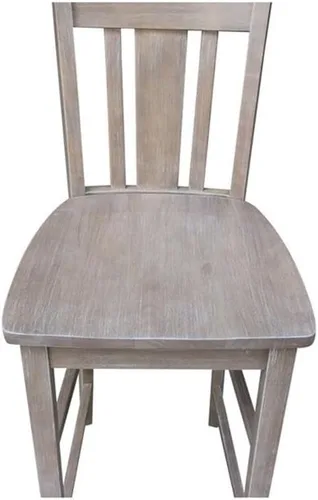 Miniatura 9 de Taburete de comedor de madera maciza San Remo - Altura del asiento de 24 pulgadas, sin terminar