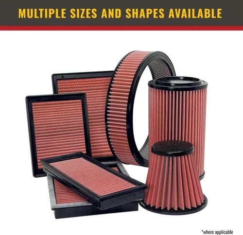 Miniatura 6 de Airaid 721-128 filtro de aire universal con sistema de abrazaderas: ovalado y ahusado; brida de 4.5 pulgadas (114 mm); altura de 7.375 pulgadas