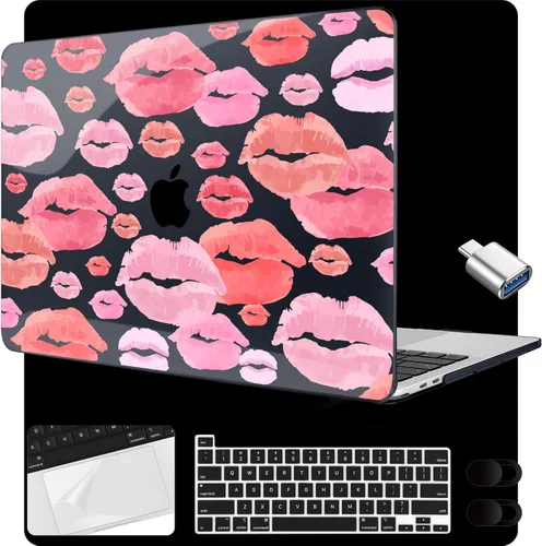 Miniatura 25 de MEEgoodo Funda para MacBook Pro de 13 pulgadas 2022 2021 2020 A2338 M2/M1 A2251 A2289 con Touch ID, fundas rígidas transparentes para laptop