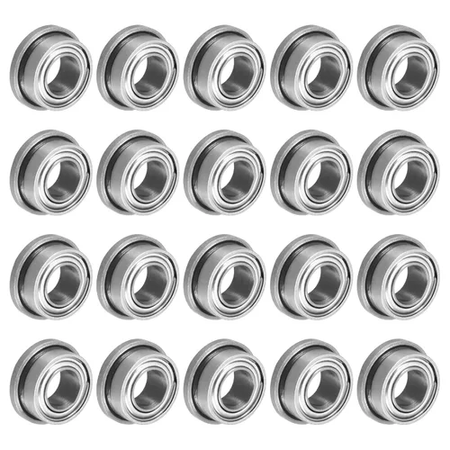 Miniatura 8 de uxcell Rodamiento de bolas con brida FR156ZZ, 20 rodamientos de brida ABEC1 de doble blindaje de acero cromado de 3/16" x 5/16" x 1/8