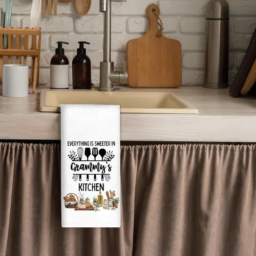 Miniatura 3 de Toallas de cocina con regalos de Grammy de nietos, regalos para abuela, abuela, toalla de mano decorativa, toalla de cocina, toalla de té
