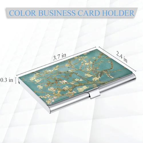 Miniatura 2 de Portafolios de Tarjetas de Visita, Impresión en Color para Hombres y Mujeres, Portafolios de Tarjetas de Negocios Ultradelgados de Metal, Árbol