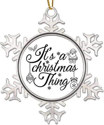 Miniatura 14 de Adornos de Navidad para árbol, cacao caliente, clima, regalos de recuerdo de Navidad, copo de nieve de metal, decoración de árbol de Navidad, citas