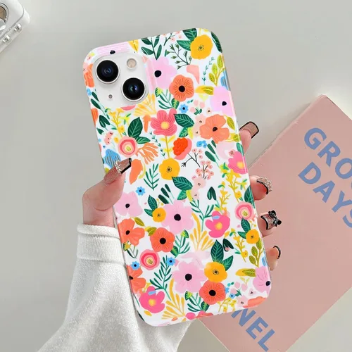 Miniatura 6 de J.west Funda compatible con iPhone 14, suave, a prueba de golpes, bonita funda protectora floral para mujer, diseño de patrón de flores de jardín