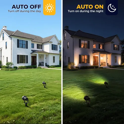 Miniatura 2 de L LOHAS LED 5W Iluminación para exteriores del amanecer al anochecer, encendido y apagado automático, foco de paisaje para exteriores de 3000K