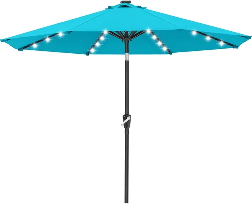 Miniatura 20 de ABCCANOPY Sombrillas solares duraderas para patio con 32 luces LED de 7.5 pies (beige claro)