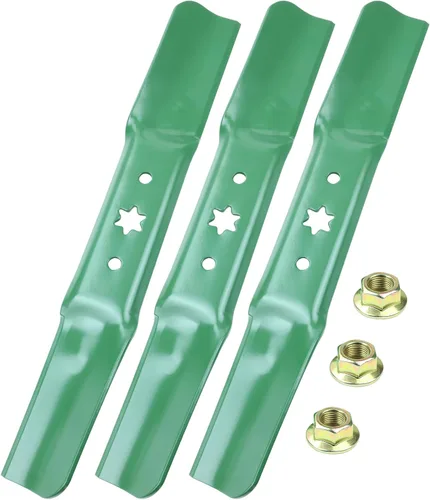 Miniatura 19 de GELASKA Paquete de 2 cuchillas 532138971 para cortacésped de alta elevación con pernos 532193003 – Compatible con cubiertas de cortacésped Craftsman