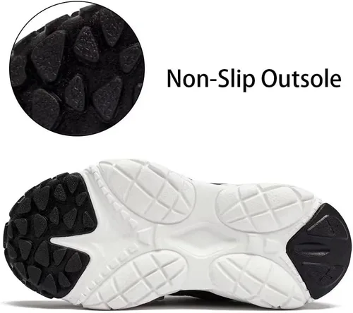 Miniatura 5 de HOBIBEAR Tenis deportivos para correr para niños y niñas, con velcro, ligeros y transpirables (niños pequeñosniños grandes)