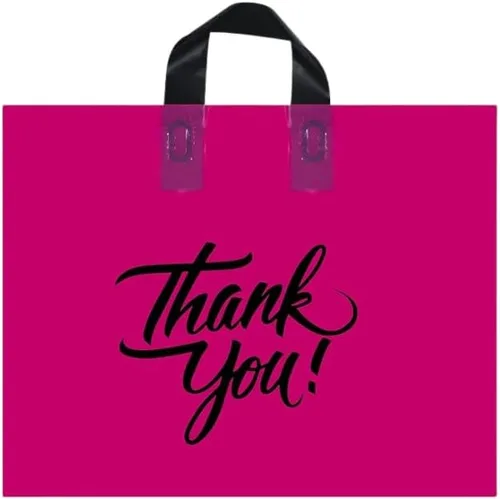 Miniatura 15 de Infinite Pack Bolsas grandes de mercancía de agradecimiento con asa de lazo, bolsa de boutique brillante, refuerzo inferior de 3 pulgadas y 3 mil